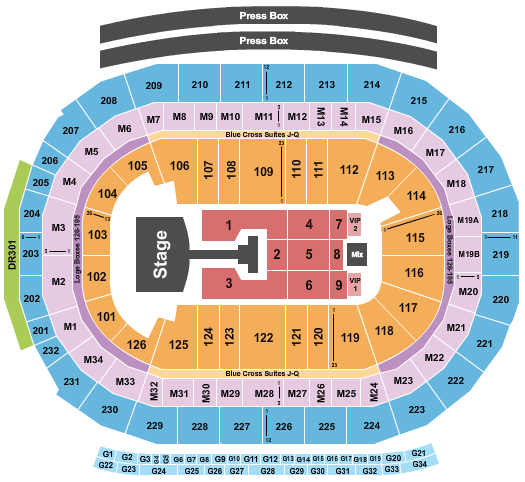 Little Caesars Arena Jonas Brothers Seating Chart